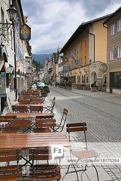 Ludwigstrasse  Pedestrian Street  Partenkirchen  Garmisch-Partenkirchen  Bavaria  Germany