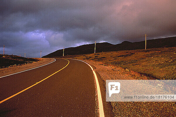 Highway 431 and Storm Clouds Gros Morne National Park Newfoundland and Labrador  Canada