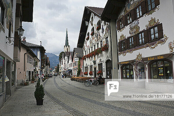 Ludwigstrasse  Pedestrian Street  Partenkirchen  Garmisch-Partenkirchen  Bavaria  Germany