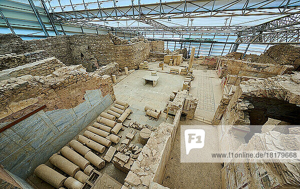 Innenaufnahme der Hanghaeuser von Ephesus Archaeological Site  Selcuk  Tuerkei |inside Terrace Houses of Ephesus  Ephesus Archaeological Site  Selcuk  Turkey|