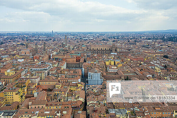 Italy  Emilia-Romagna  Bologna  Aerial view of residential district