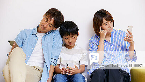 Japanese family at home