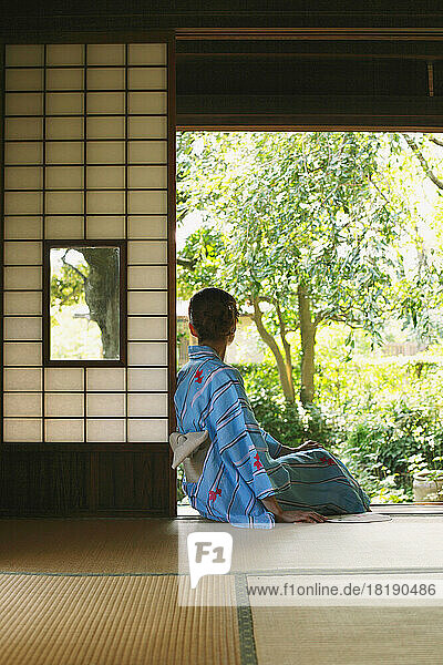 Japanese woman in yukata