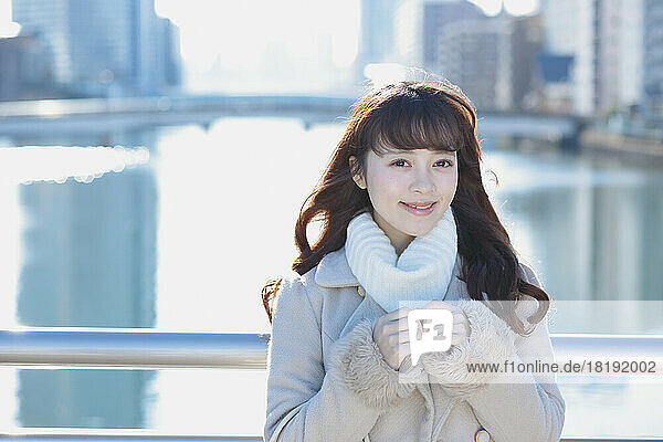 Japanese woman in winter