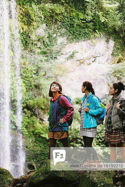 Japanese girls hiking