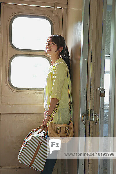Japanese woman in the train