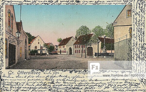 Ottersleben  Magdeburg  Sachsen-Anhalt  Deutschland  Ansicht um ca 1910  digitale Reproduktion einer historischen Postkarte  public domain  aus der damaligen Zeit  genaues Datum unbekannt  Europa
