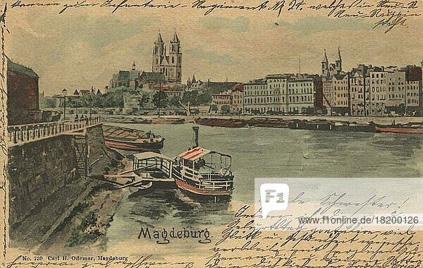 Magdeburg  Sachsen-Anhalt  Deutschland  Ansicht um ca 1910  digitale Reproduktion einer historischen Postkarte  public domain  aus der damaligen Zeit  genaues Datum unbekannt  Europa