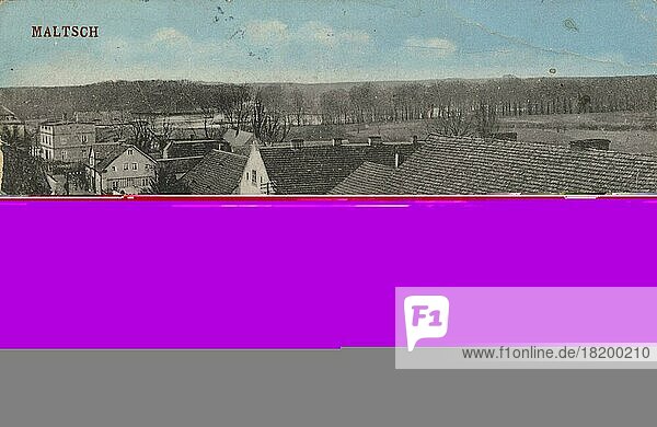 Maltsch  heute Malczyce  Niederschlesien  Polen  Ansicht um ca 1910  digitale Reproduktion einer historischen Postkarte  public domain  aus der damaligen Zeit  genaues Datum unbekannt  Europa