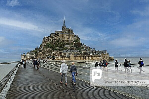 Light mood at Le Mont-Saint-Michel  Brittany  Normandy  France  Europe