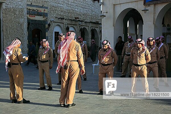 Old Town of Doha  Changing of the Guard  Qatar  Qatar  Asia