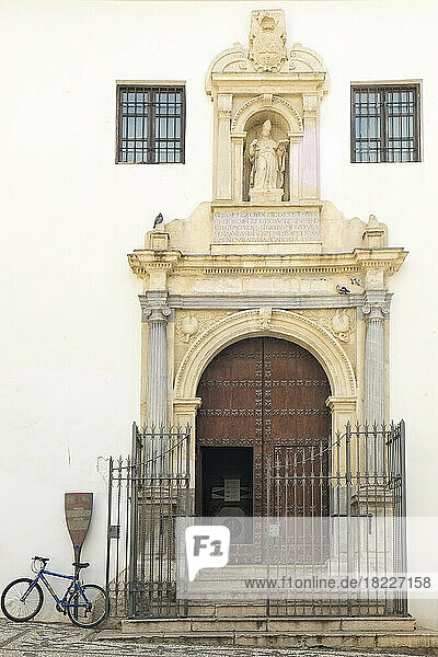 Spain  Granada  Church entrance with ornate gate