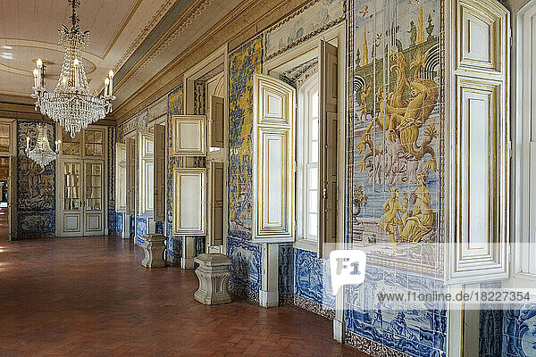Portugal  Lisbon  Portuguese tilework depicting the different cultures of the Portuguese colonies in Royal Palace