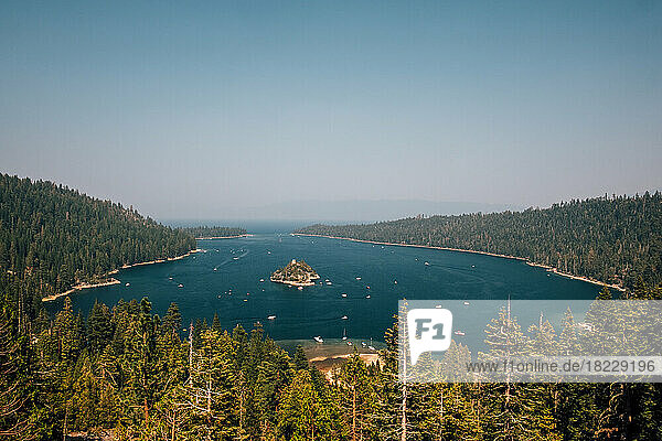 USA  California  Landscape with Emerald Bay of Lake Tahoe