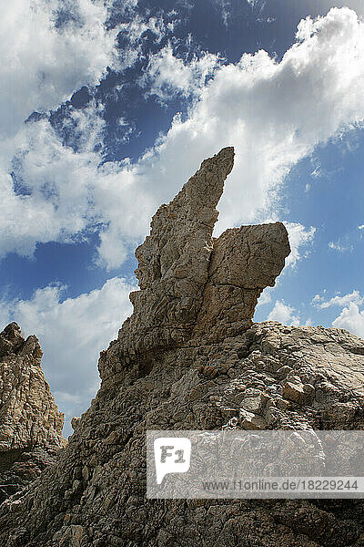 Rock formation against sky  Sicily  Italy