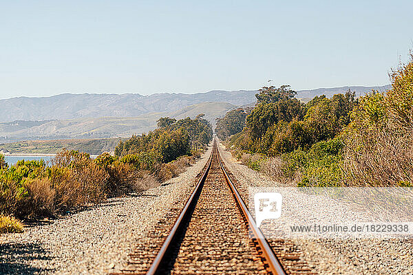 USA  California  Lone railway track