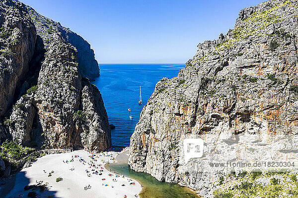 Scenic view of Majorca beach  Spain