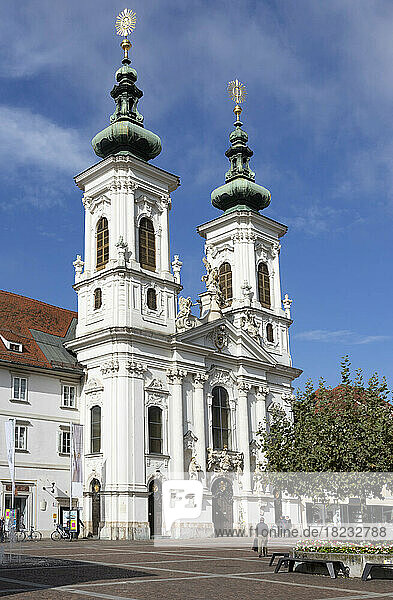 Austria  Styria  Graz  Facade of Mariahilferkirche church