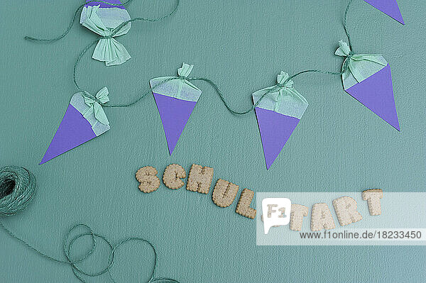Cookies and simple school art paper decorations
