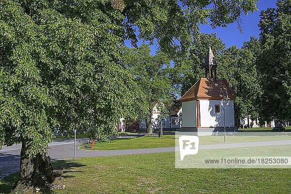 Chapel in the Baroque farming village (Unesco)  Holasovice  Jiho?eský kraj  Czech Republic  Europe