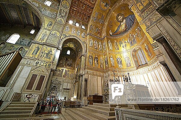 Kathedrale Santa Maria Nuova  Duomo di Monreale  in der Nähe von Palermo  Monreale  Sizilien  Italien  Europa