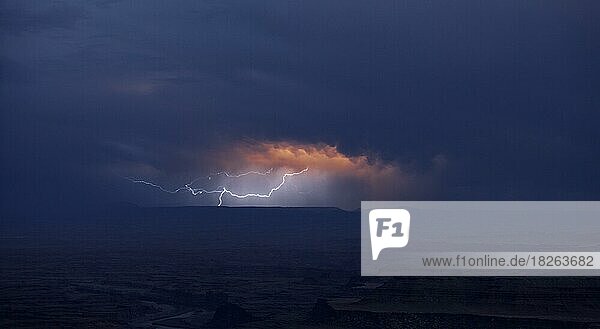 Elektrischer Sturm  Canyonlands State Park  Utah  USA  Vereinigte Staaten von Amerika  Nordamerika