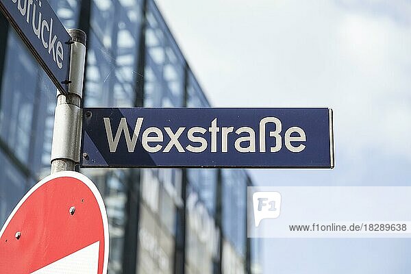 Straßenschild  Wexstraße  Hamburg  Deutschland  Europa