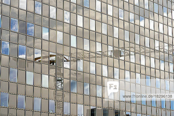 Denmark  Aarhus  Rows of windows of Europahuset office building