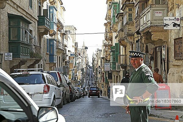 Sant Pawl Street  Valletta  Malta  Maltesische Inseln  Europa