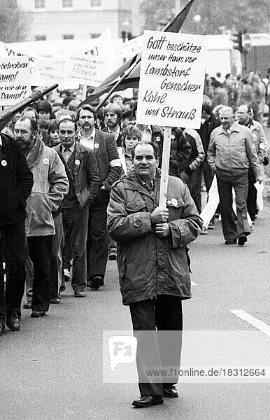The DGB's call in 1982 against unemployment and social cuts was followed by about 50  000 workers and employees from all individual trade unions to demonstrate and rally  Germany  Europe