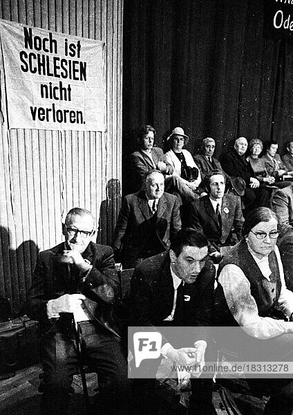 Action W a foundation of the right-wing radical NPD  here at a rally against the ratification of the East treaties by the SPD FDP government on 20 February 1972 in B  Germany  Europe