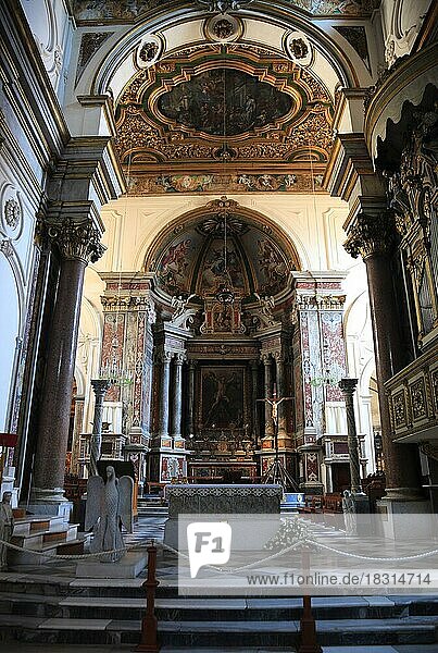 Interior view of the Cathedral Cattedrale di Sant' Andrea  Amalfi  Campania  ItalyAmalfi  Italy  Europe