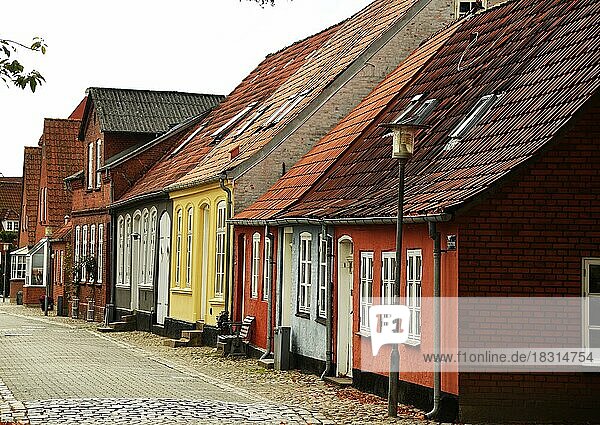 Eine der aeltensten Staedte der Region ist diese Stadt in der Naehe der deutsch-dänischen Grenze  DNK  Dänemark  Europa
