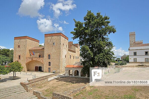 Museo Arqueologico Provincial im Alcazaba in Badajoz  Extremadura  Spanien  Europa