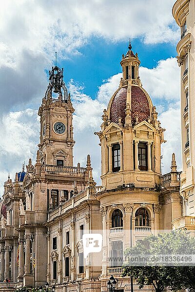 Rathaus von Valencia  Spanien  Europa