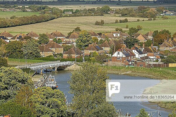 Fluss Rother  Häuser  Rye  East Sussex  England  Großbritannien  Europa