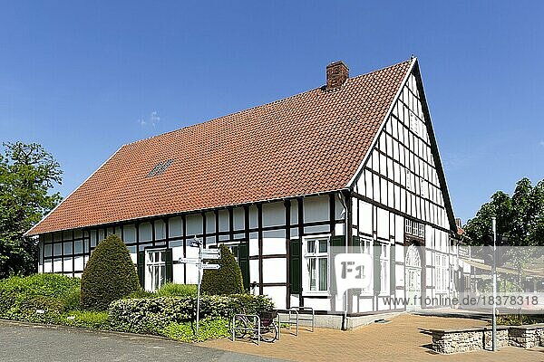 Wohngebäude in Fachwerkbauweise  Bad Laer  Niedersachsen  Deutschland  Europa