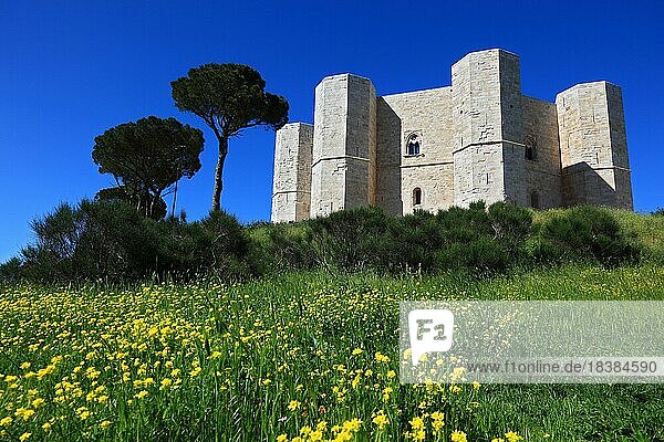 Castel del Monte  castrum Sancta Maria de Monte  ist ein Bauwerk aus der Zeit des Stauferkaisers Friedrich II. in Apulien  Italien  Europa