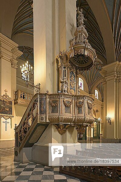 Basilica Metropolitan Cathedral of Lima  Pulpit of Truth  Lima  Peru  South America