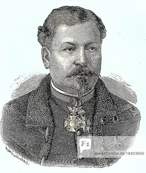 Jean Auguste Margueritte  1823  1870  French General  Situation from the time of the Franco-Prussian War  1870-1871  Franco-Prussian War  Historical  digitally restored reproduction from a 19th century original