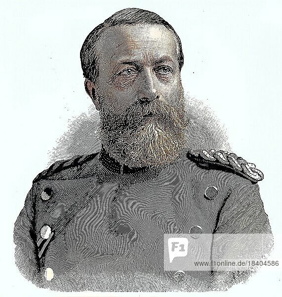 Friedrich I.  Friedrich Wilhelm Ludwig  1826  1907  was the Grand Duke of Baden from 1856 to 1907  Situation from the time of the Franco-Prussian War  1870-1871  Historic  digitally restored reproduction from a 19th century original