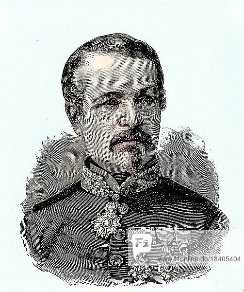 Military Persons of France in the Franco-Prussian War 1870  1871  Charles Auguste Frossard  26 April 1807  25 August 1875  was a French General  Historical  digitally restored reproduction from a 19th century original