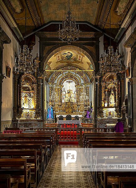 Altarraum  Kirche San Sebastian  Câmara de Lobos  Madeira  Portugal  Europa