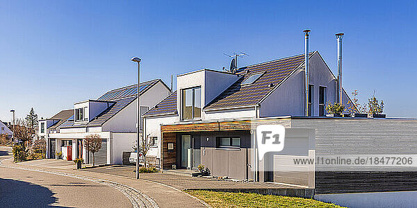 Germany  Baden-Wurttemberg  Korb  Modern energy efficient suburban houses