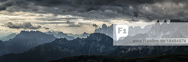 Mountain ranges at Pale di San Martino  Dolomites  Italy