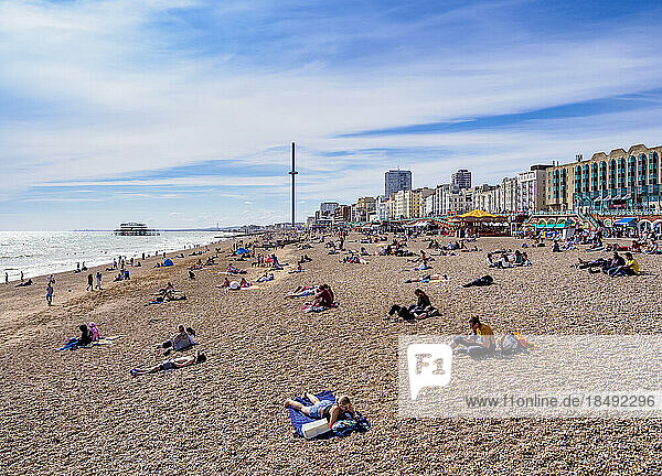 Brighton Beach  Stadt Brighton und Hove  East Sussex  England  Vereinigtes Königreich  Europa