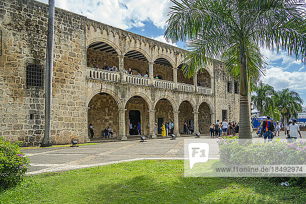 Ansicht des Alcazar de Colon  UNESCO-Weltkulturerbe  Santo Domingo  Dominikanische Republik  Westindien  Karibik  Mittelamerika