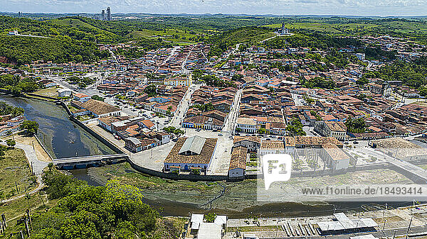 Luftaufnahme von Laranjeiras  Sergipe  Brasilien  Südamerika