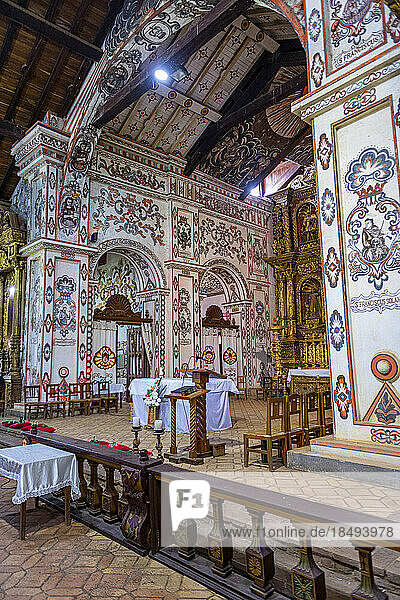 Inner yard  San Miguel de Velasco Mission  Jesuit Missions of Chiquitos  UNESCO World Heritage Site  Santa Cruz department  Bolivia  South America