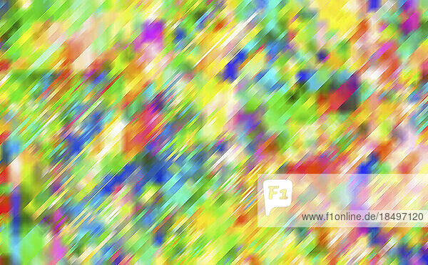Bright multi coloured blurry abstract striped pattern